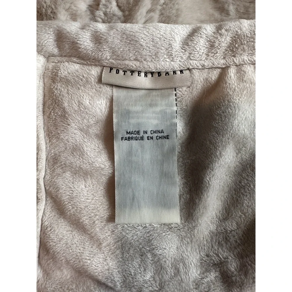Pottery Barn Fur Throw Blanket Beige Champagne 50